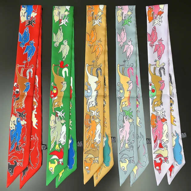 Animals Print Headband Hair Ribbon Scarf For Women Luxury Design