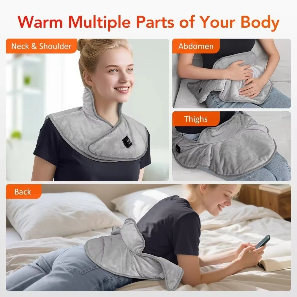 3 Heat Level Electric Heating Shoulder Neck Pad Fast Heating Adjustable Temperature Heated Shoulder Pad Relief Tools
