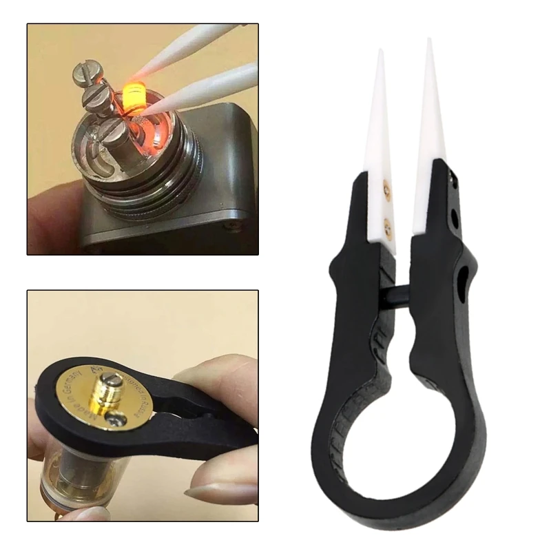 

DIY Ceramic Tweezers High Temperature Resistant Anti-static Industrial