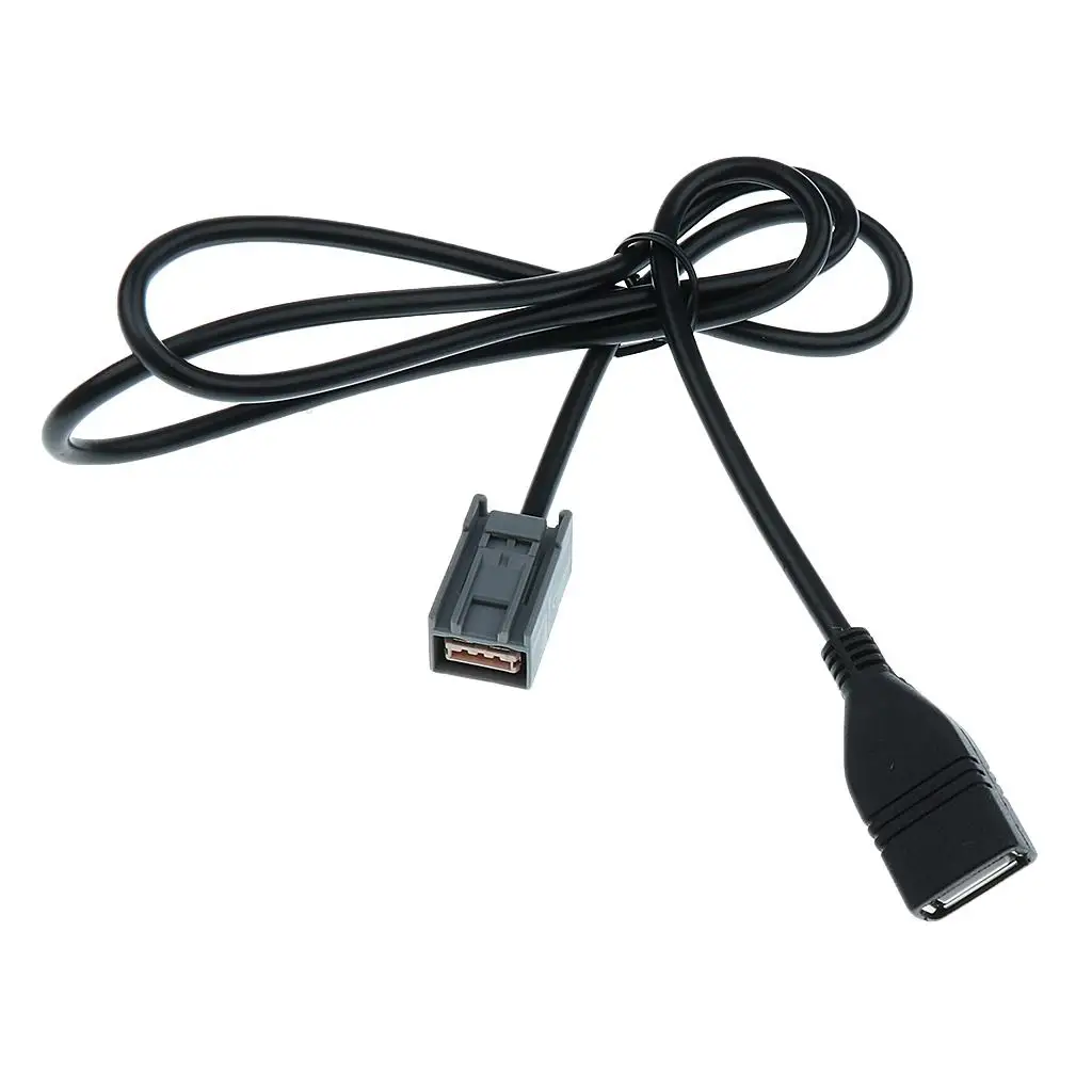 USB 오디오 여성용 포트 어댑터 혼다 어코드 시빅 재즈용 플라스틱 와이어 자동차 스테레오 커넥터