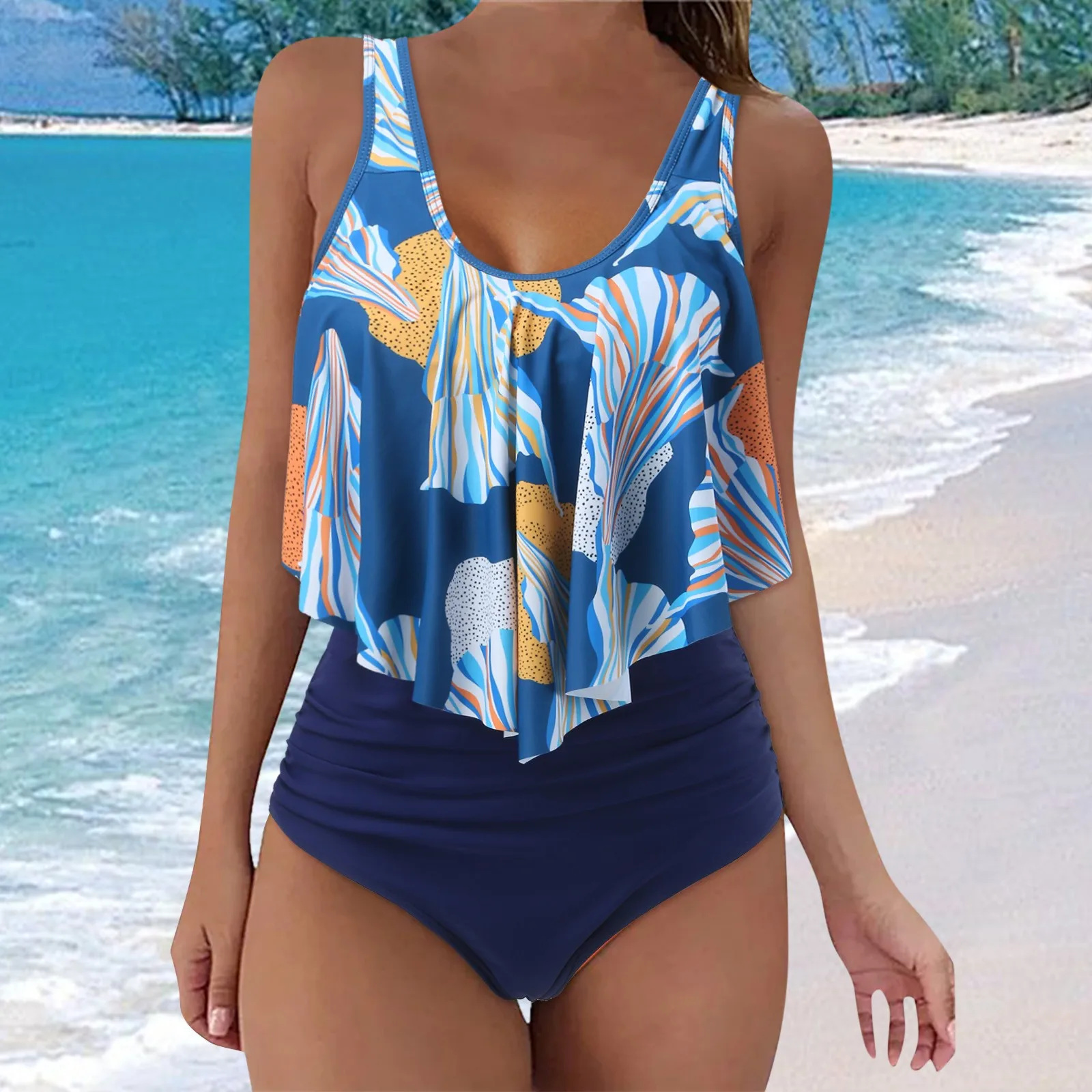 Tankini Costumi Da Bagno Per Donna Bikini A Due Pezzi Costumi Da Bagno Inferiori A Vita Alta Con Costumi Da Bagno Per Ragazze Adolescenti Extra Piccol