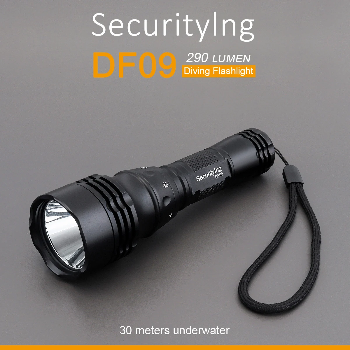 SecurityIng DF09 290 Lumen Underwater 30M Diving Flashlight for Diving / Outdoor / Camping, Dive Light