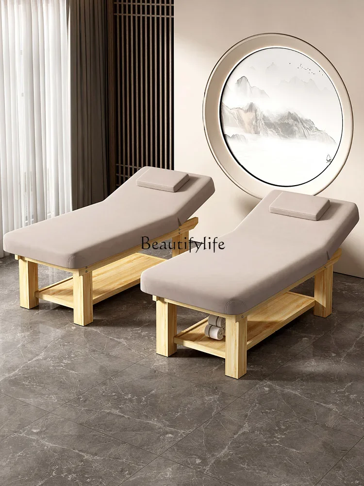 Solid Wood Facial Bed Beauty Salon Dedicated Massage Therapy Bed Traditional Chinese Medicine Tuina Therapy