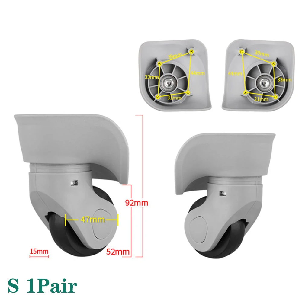 2PCS WX041 Suitcase Universal Wheel Replacement Suitcase Rotating Silent Shock Absorbing Wheel Accessories  Wheels Casters