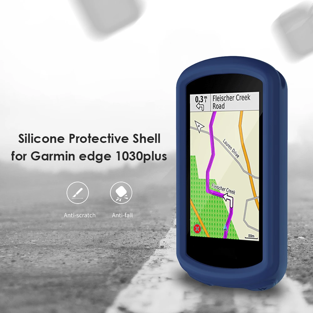 Silicone Case Protective Cover Shell for Garmin Edge 530/130/1030plus GPS Bike Computer Durable Slip-proof Anti-fall Protection 