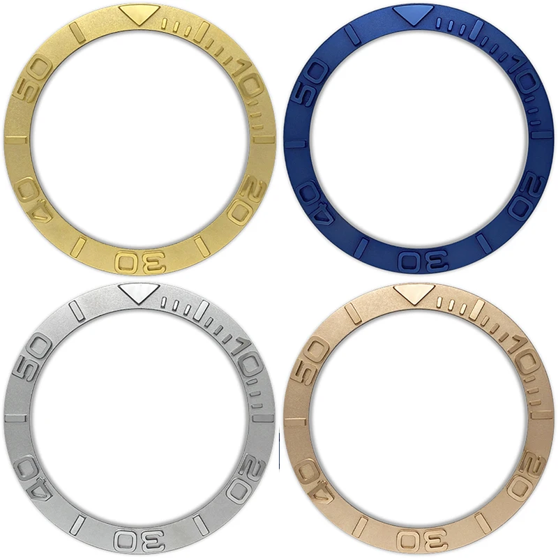 Curved Metal Bezel Insert Ring