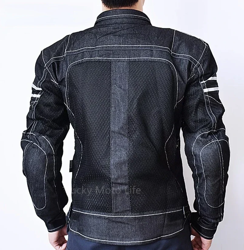 Motorcycle Jacket JK006 Breathable Denim Mesh Racing Motorcycle Jacket