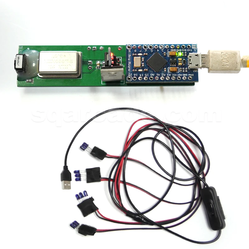 DIY shooting gun game parts usb 4 led sensor arcade light motherboard