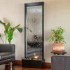 Fast Shipping.home.Mirror Waterfall Fountain with Stones and Lights -Outdoor Decor for Office, Living Room, Patio, Entryway - 72 3