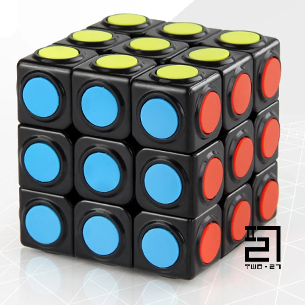 

Multicolor Cube 3x3 Matte Square Six Sided Fast Hands-on Hungarian 3 on 3 Pazzle Cubo Hungary Intelligent for Children 8 9 Black