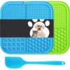Pet Placemat Dog Lick Mats Cat Slow Feeding Mat Cats Dogs Grooming and Training Feeding Supplies Silicone Eating Slowly Food Pad 1