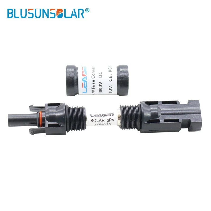 Ip68 Waterproof Fuse 15A IP68 Waterproof | 1000V In-Line Fuse Holder With Fuses, Male & Female Connectors Solar Panel Fuse Connector