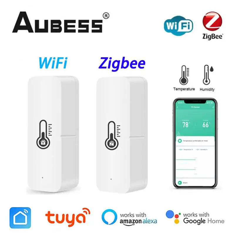 Tuya Zigbee Smart Temperature And Humidity Sensor Smartlife APP Real