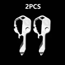 

2pcs 24 in 1 EDC Mini Multifunctional Car Auto Screwdriver Key Shape Slotted Keychain Bottle Opener Pocket Repair High Quality
