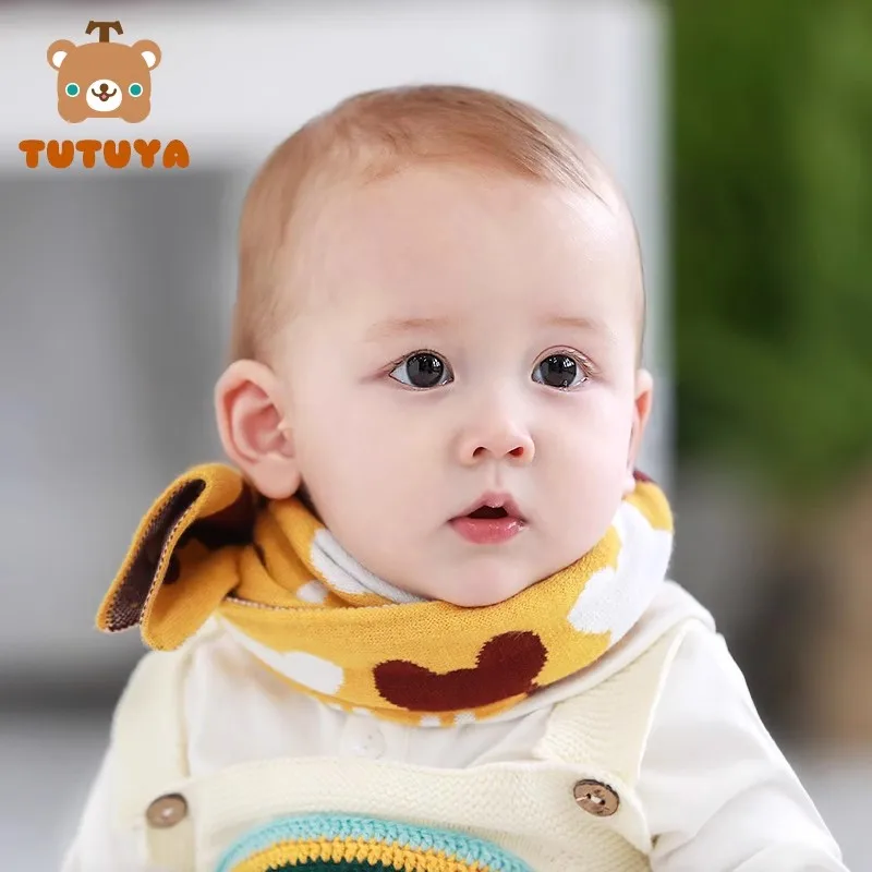  겨울 니트 스카프 어린이용 남아 여아 따뜻한 스카프 어린이 목 워머 랩 부드러운  목도리 겨울  넥커치프
