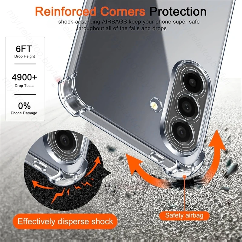 Shockproof Clear Silicone Armor Cover - 6.7