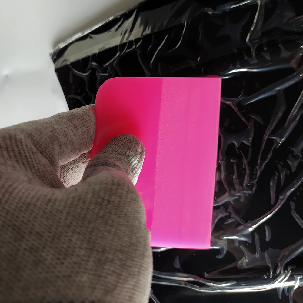 Car Wrapping Tools TPU Carbon Fiber Car Film Install Squeegee Pink Green Scraper PPF Vinyl Wrap Water Ice Wiper Auto Household Cleaning Tint Tool