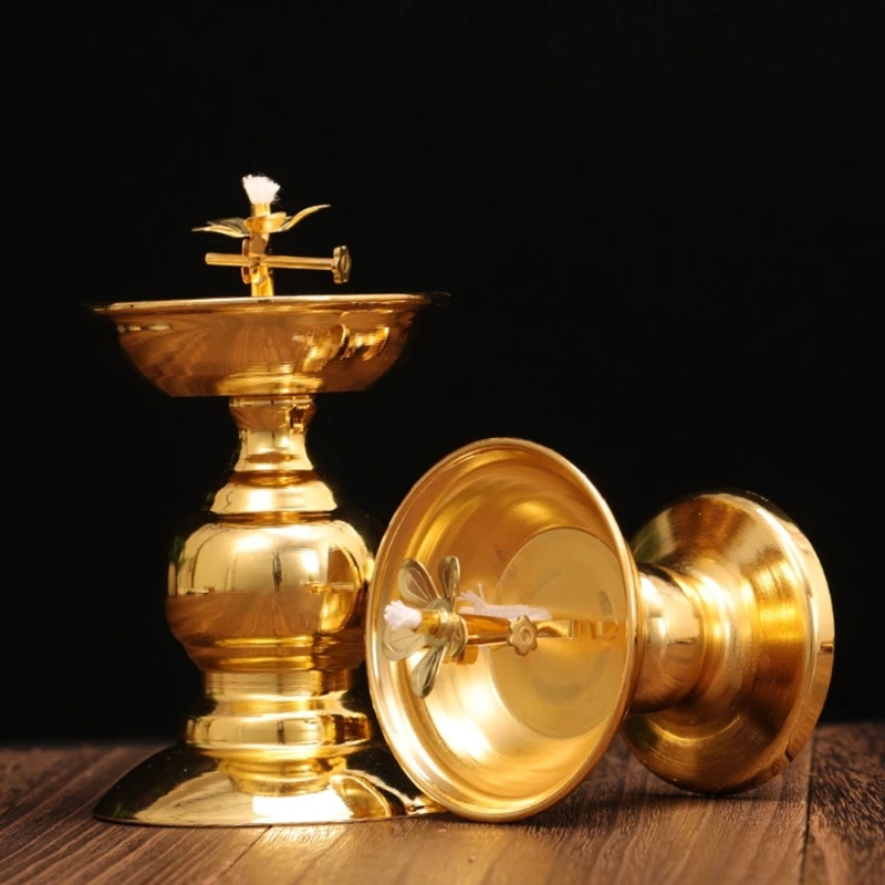 Household Lamp Holder Buddhist Articles Dedicated to Ever-burning Lamps Used for Desktops Decoration Emergencys Lighting