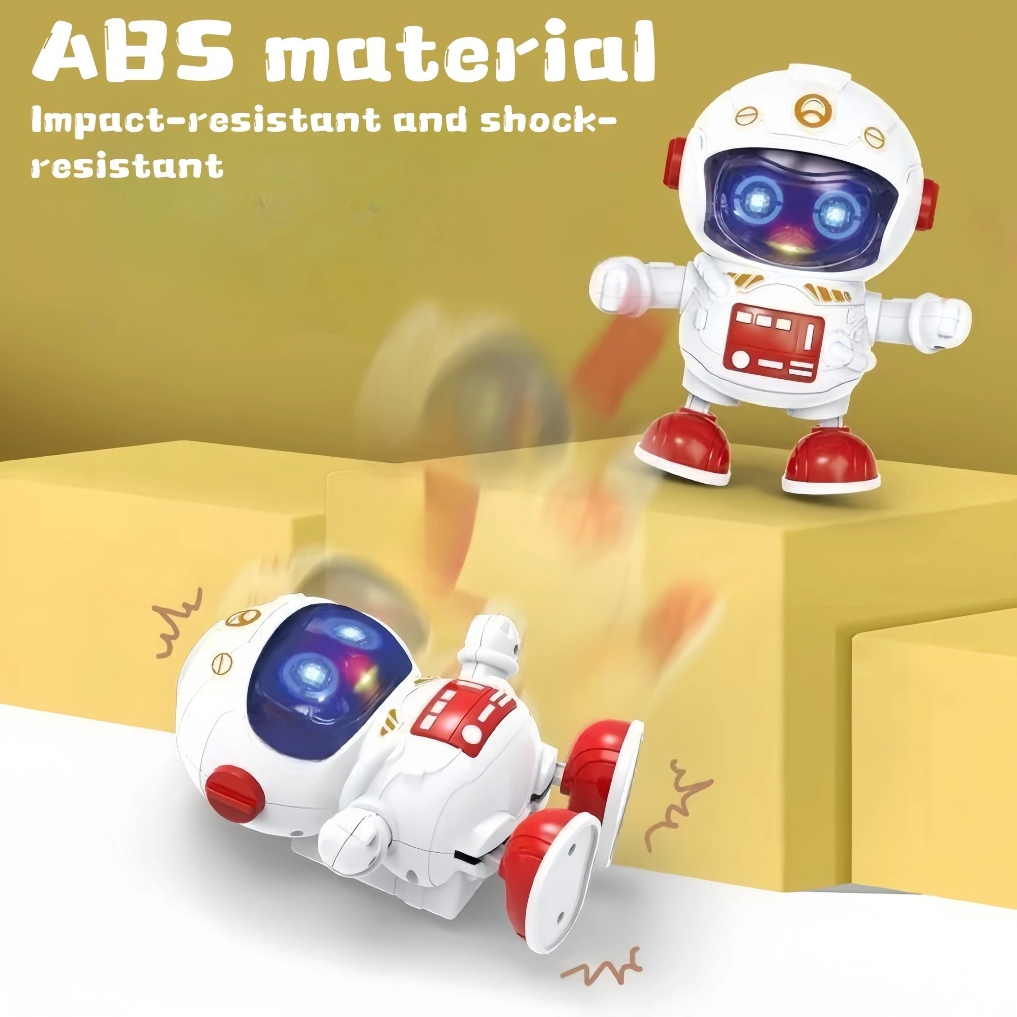 움직이는 몸과 표현력 있는 눈을 가진 인터랙티브 음악 로봇 장난감 - 내구성 있는 배터리로 작동하는 댄싱 머신