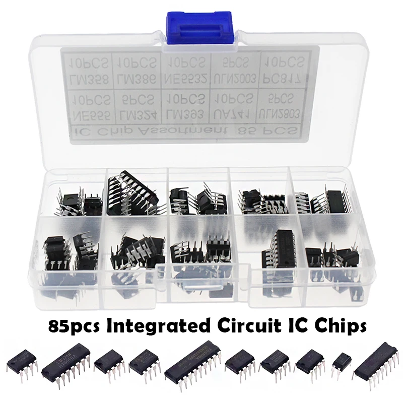 10 Kinds 85PCS of Specifications IC NE555 LM324 PC817 Integrated ...