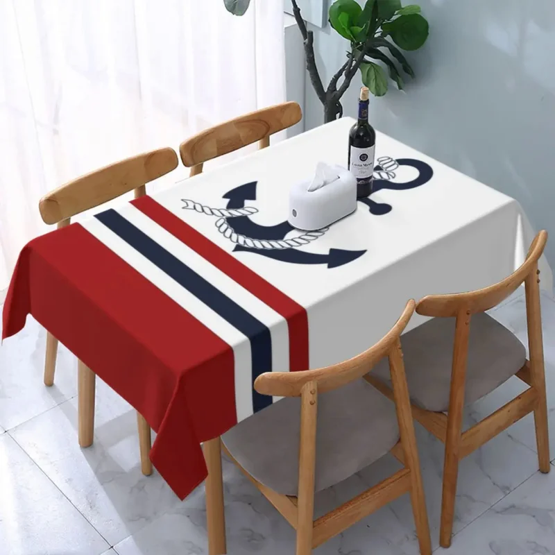 

Rectangular Tablecloth Tablecloth Fit 45"-50" Elastic Edge Table Cloth Sailing Sailor Table Covers