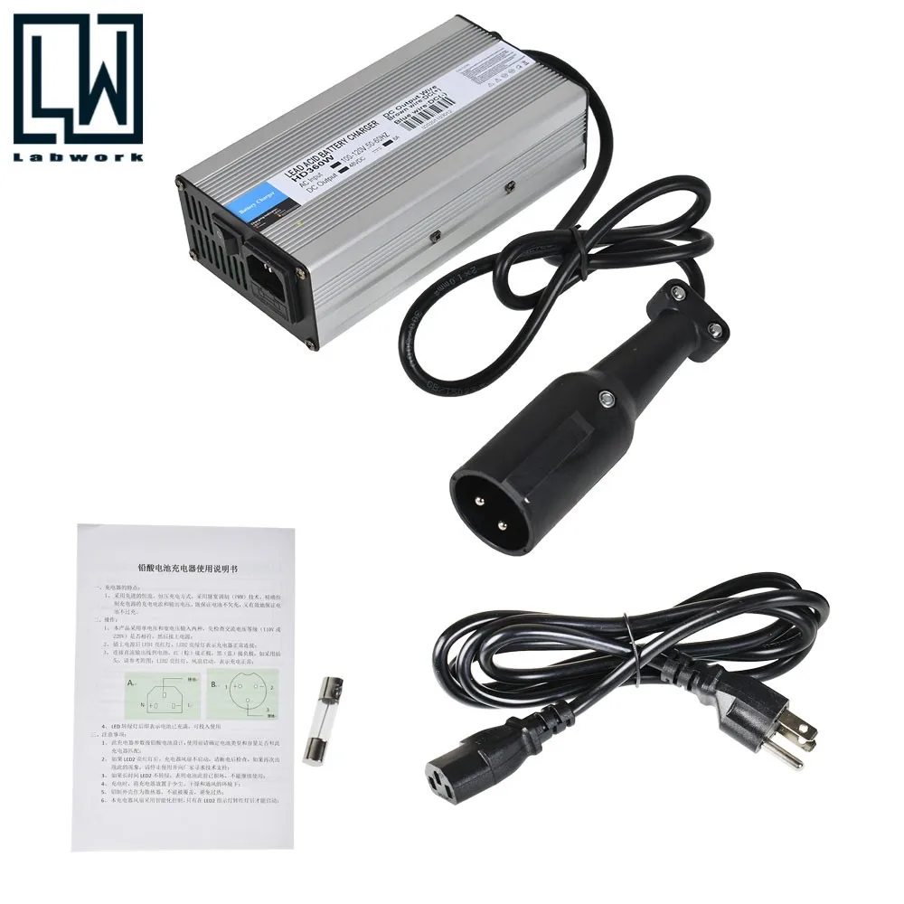 

48V 6 Amps Snap Head 3 Pin Plug 48 Volt For Club Car Golf Cart Battery Charger