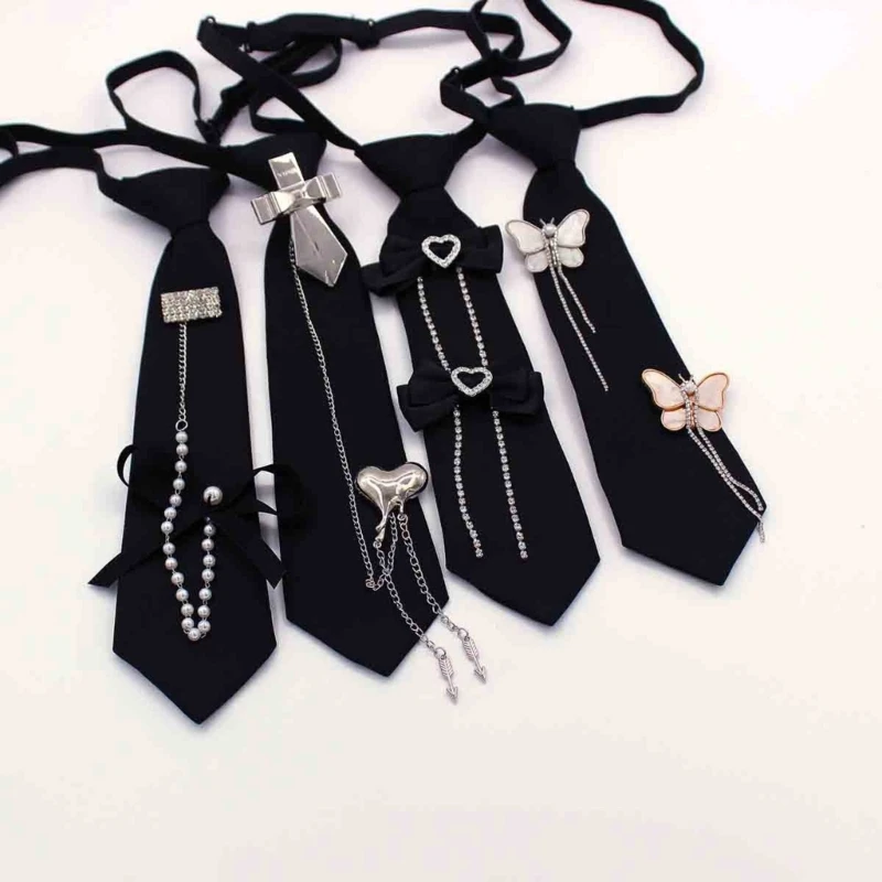 

Stylish School Girl Necktie Kids Tassels Pre-tied Tie Uniform Accessories Fashionable Girls' Necktie Preepy Look