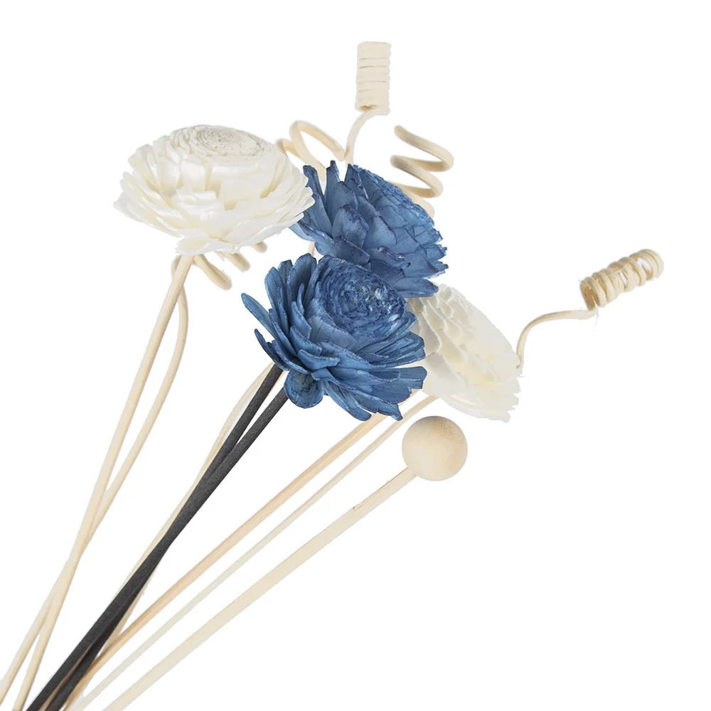 Home fragrance products 9PC Blue Chrysanthemum Flower Diffuser Refill Stick