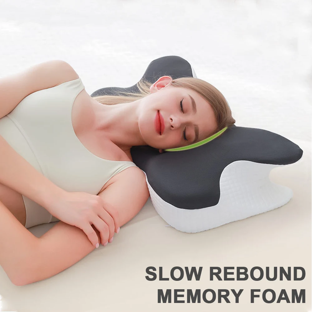 Memory Foam Neck Pillow Butterfly Shape Sleep Cervical Pillow Slow Rebound Comfortable Ergonomic Contour Orthopedic Neck Pillow 5