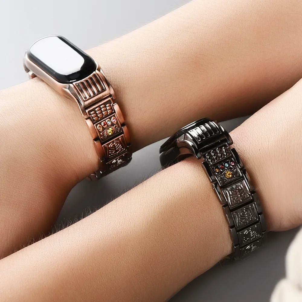 Metal Strap For Xiaomi Mi Band 6 5 4 3 Bracelet Smartwatch Replaceable Wristband for Mi Band 6 5 Strap Mi Band 4 3 Bracelet Belt