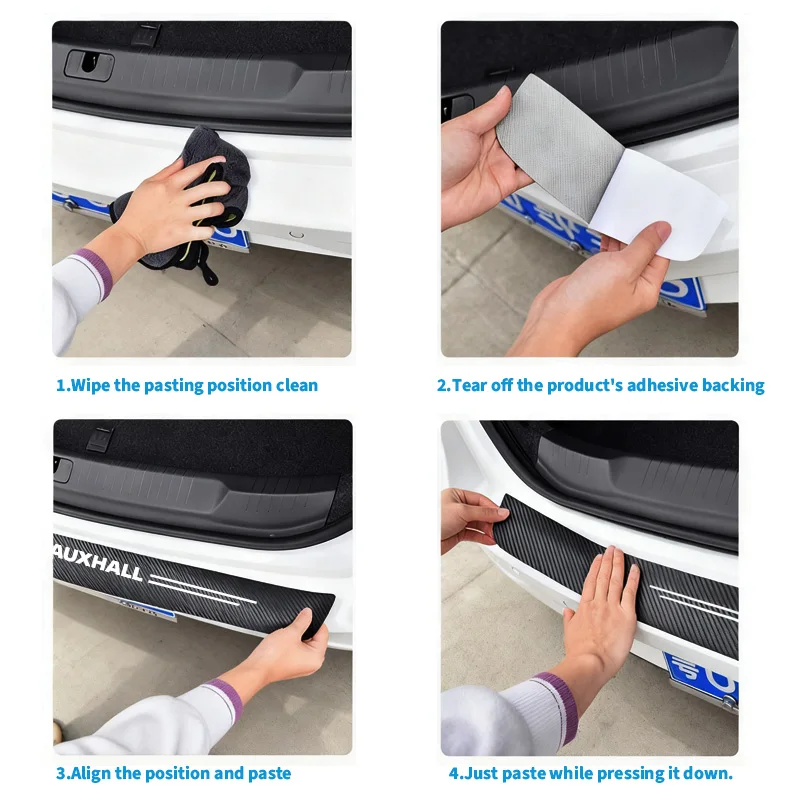 새 차 트렁크 바닥 보호 스티커 (Vauxhall Opel Corsa D, Astra G, GTC, J, H, Vectra, Zafira, Meriva, Junior 차량용)