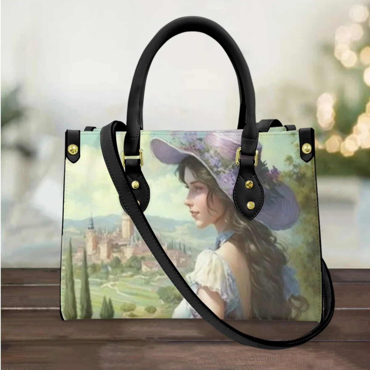 

FORUDESIGNS женская сумка, модная женская кожаная сумка через плечо, красивая масляная живопись, повседневная женская сумка, элегантная