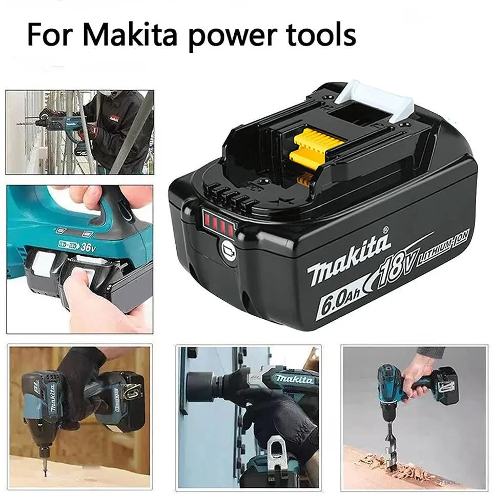 Power Tool Battery Rechargeable Battery Battery Replacement 18V 5.0Ah 6.0Ah Makita Original With LED lithium ion replacement LXT BL1860B BL1850 Makita rechargeable power tool battery 5000