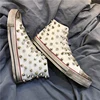 Classic High-top Rivet Distressed Canvas Shoes For Men And Women Dirty Shoes Hip-hop Vulcanized Sneakers Large Size Casual Shoes 6