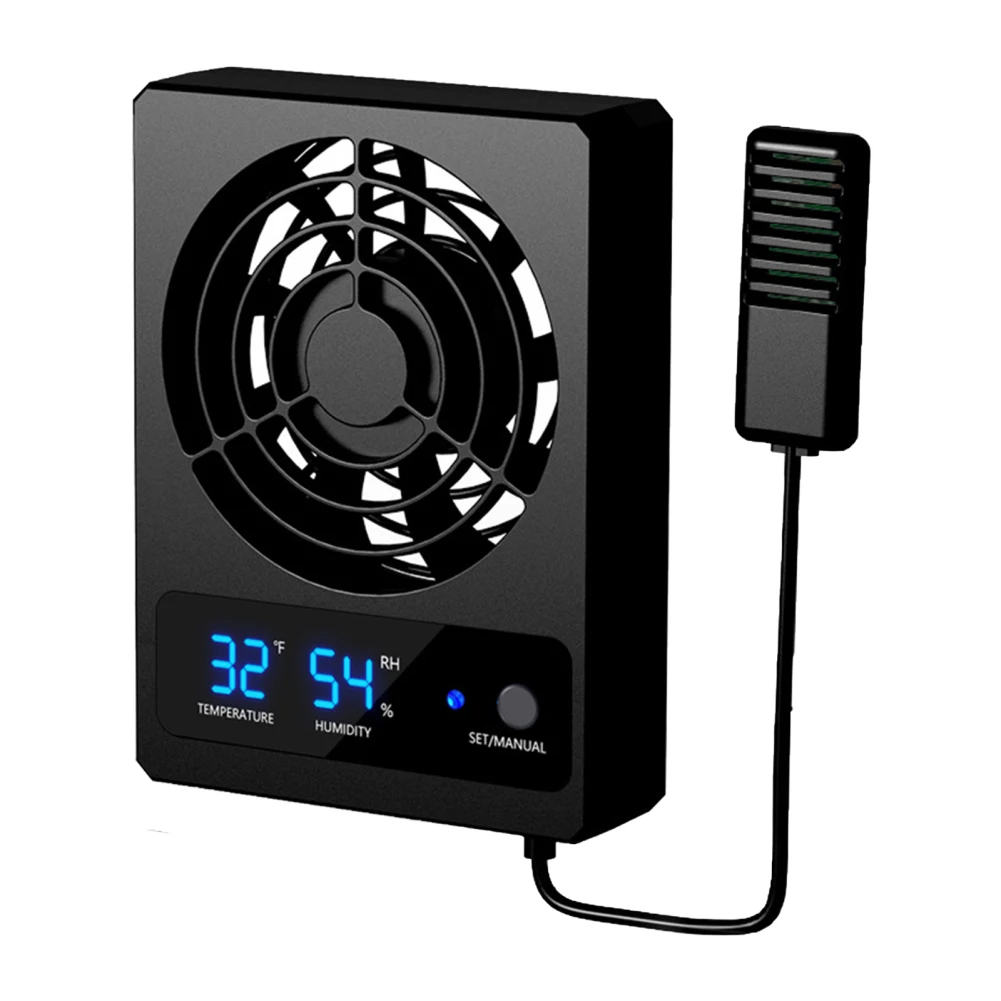 Reptile humidifier Reptiles Amphibians Fan with Automatic Switch Available Humidity Settings Fan Dehumidifier for Temperature Control Products