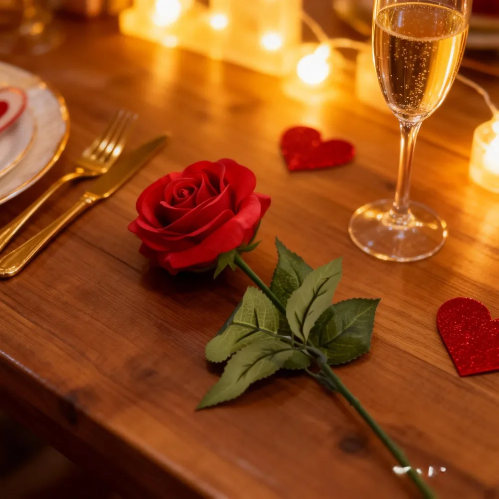 Elegant Single Red Rose - Perfect for Home Decor and Special Occasions