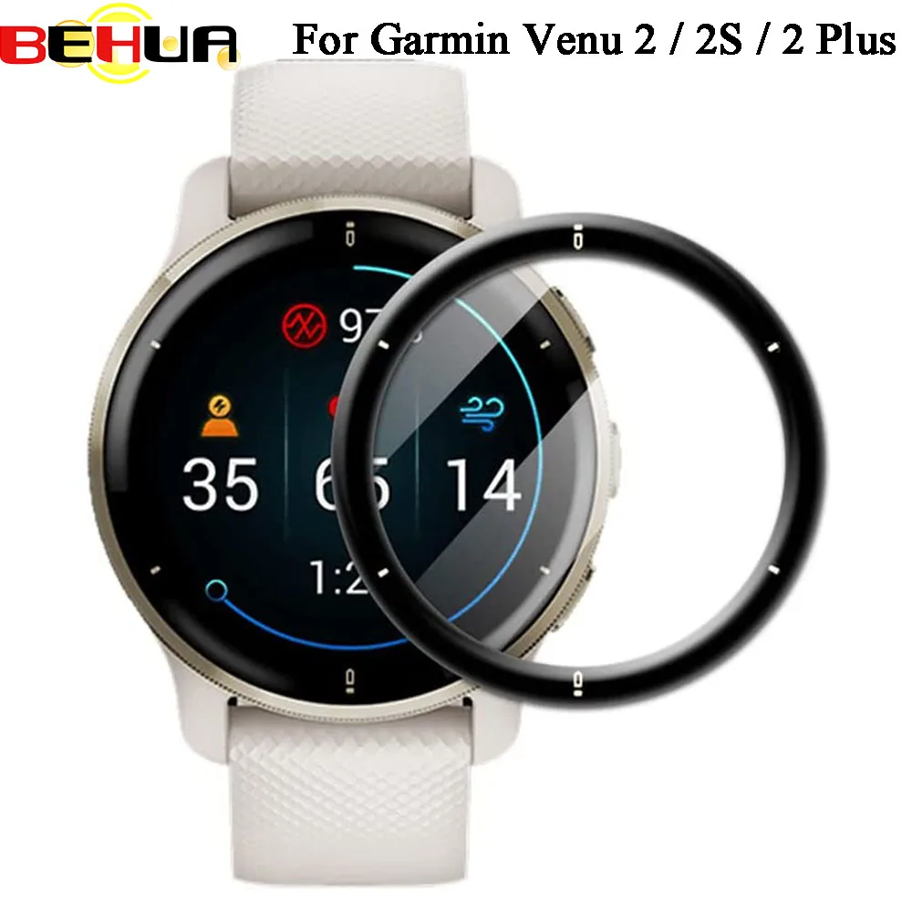 

BEHUA 3D Curved Edge Film Clear Full Cover Screen Proof Protective Films For Garmin Venu 2 2S / 2 Plus Smart Watch Accessories