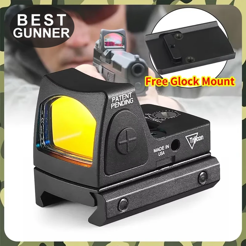 Mini Tactical Red Dot Sight Hunting Rifle Reflex Sight Airsoft Glock Holographic Shooting for Picatinny Weaver Rail red dot sight holographic collimator