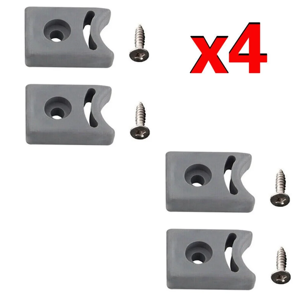4pcs Shower Room Accessories Door Pulley Rubber Stops/Bumpers Top And Bottom Hardware Bathroom Fixture Shower Rooms