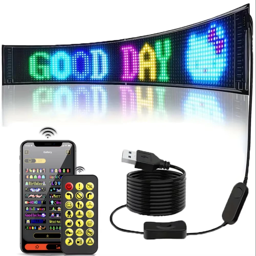 RGB LED Panel Matrix Pixel Flexible Screen,DIY Edit Text,Graphics ...