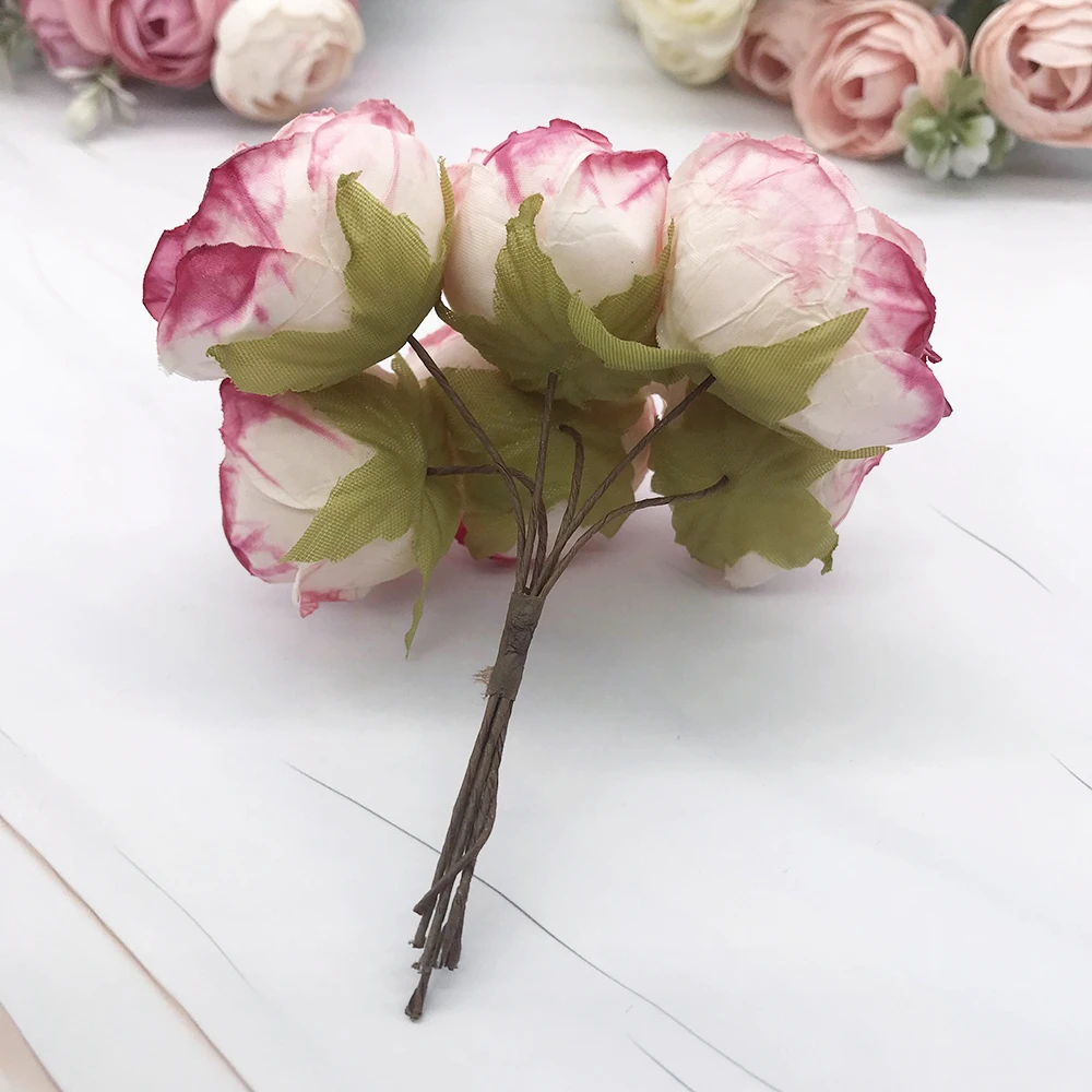 6-Piece European Vintage Rose Silk Flower Garland Kit