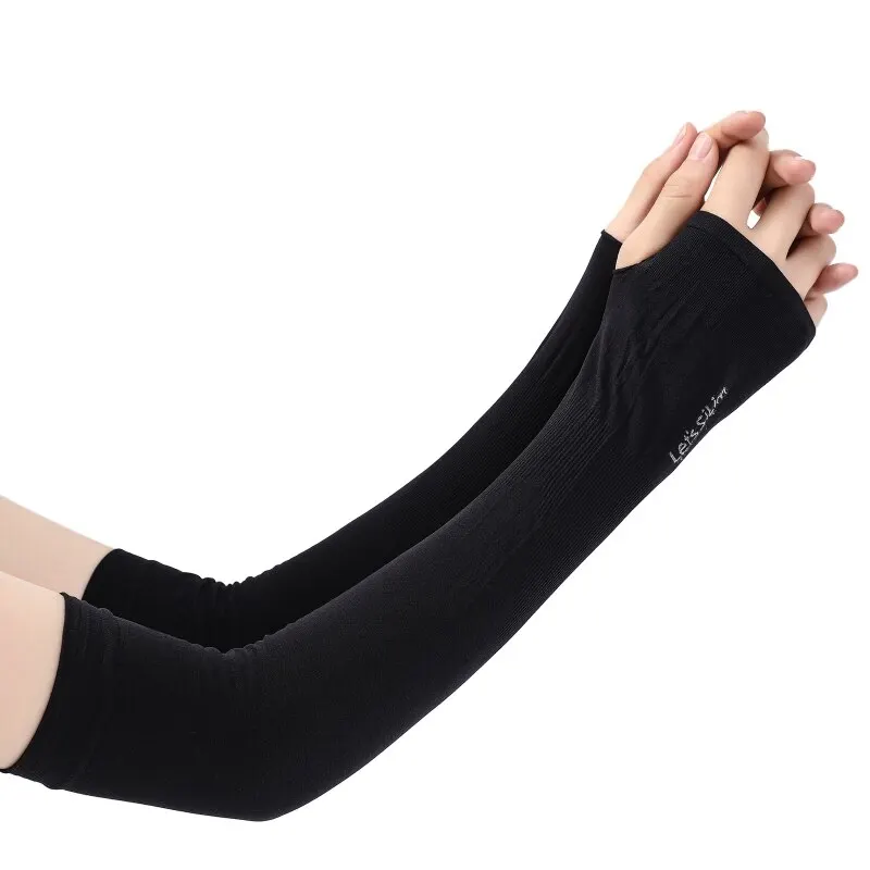 Ice Arm Sleeves 2 Pairs Ice Silk Sleeves For Men And Women Outdoor Uv Protection Cycling Arm Sun Screen Protection