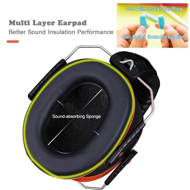 Adjustable Over-Head Anti-Noise Safety Earmuff SNR-35dB Ear Protector For Work Study Shooting Drumming Hearing Protection