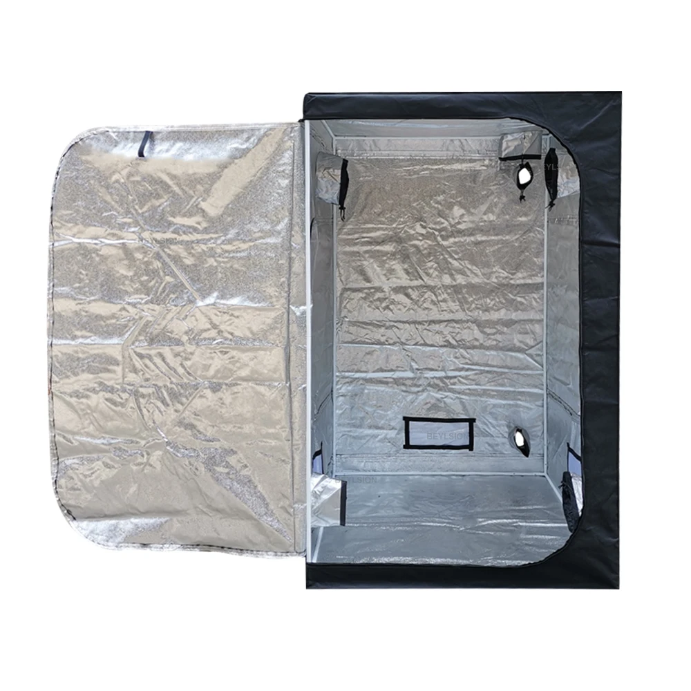 BEYLSION High Quality 100x100x200cm 600D Reflective Mylar Grow Tents with Removable Floor Indoor Plant Room Box 2
