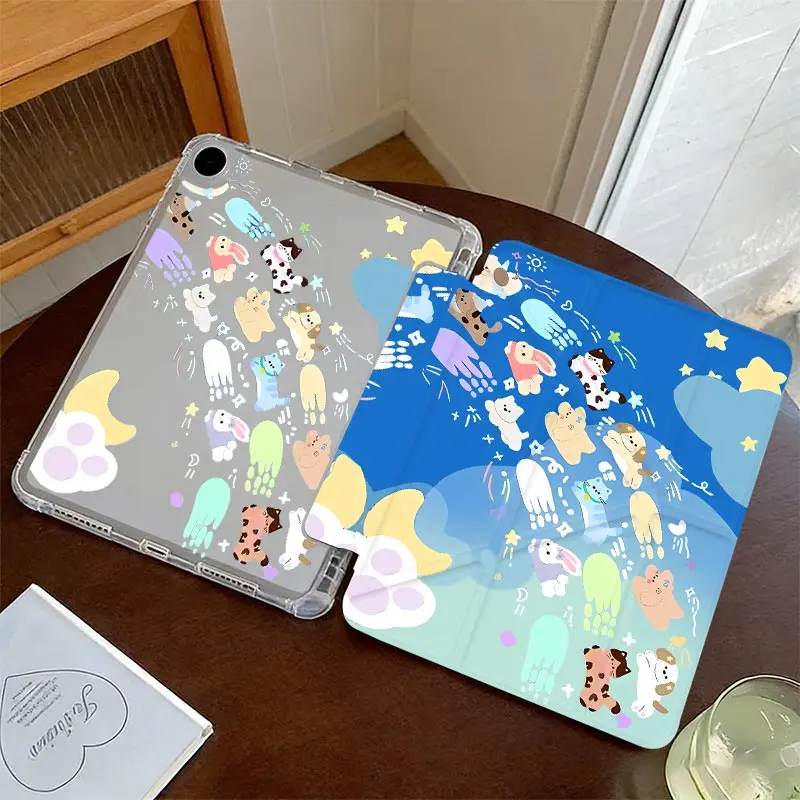 Enhanced Crystal Clear Foldable Tablet Case