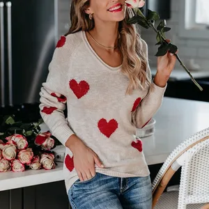 2024 Fashion Cut-out Lace-up Knit Sweater Clothing Women Winter Sweaters Long Sleeve V Neck Pullover Beaded  Casual Autumn Tops