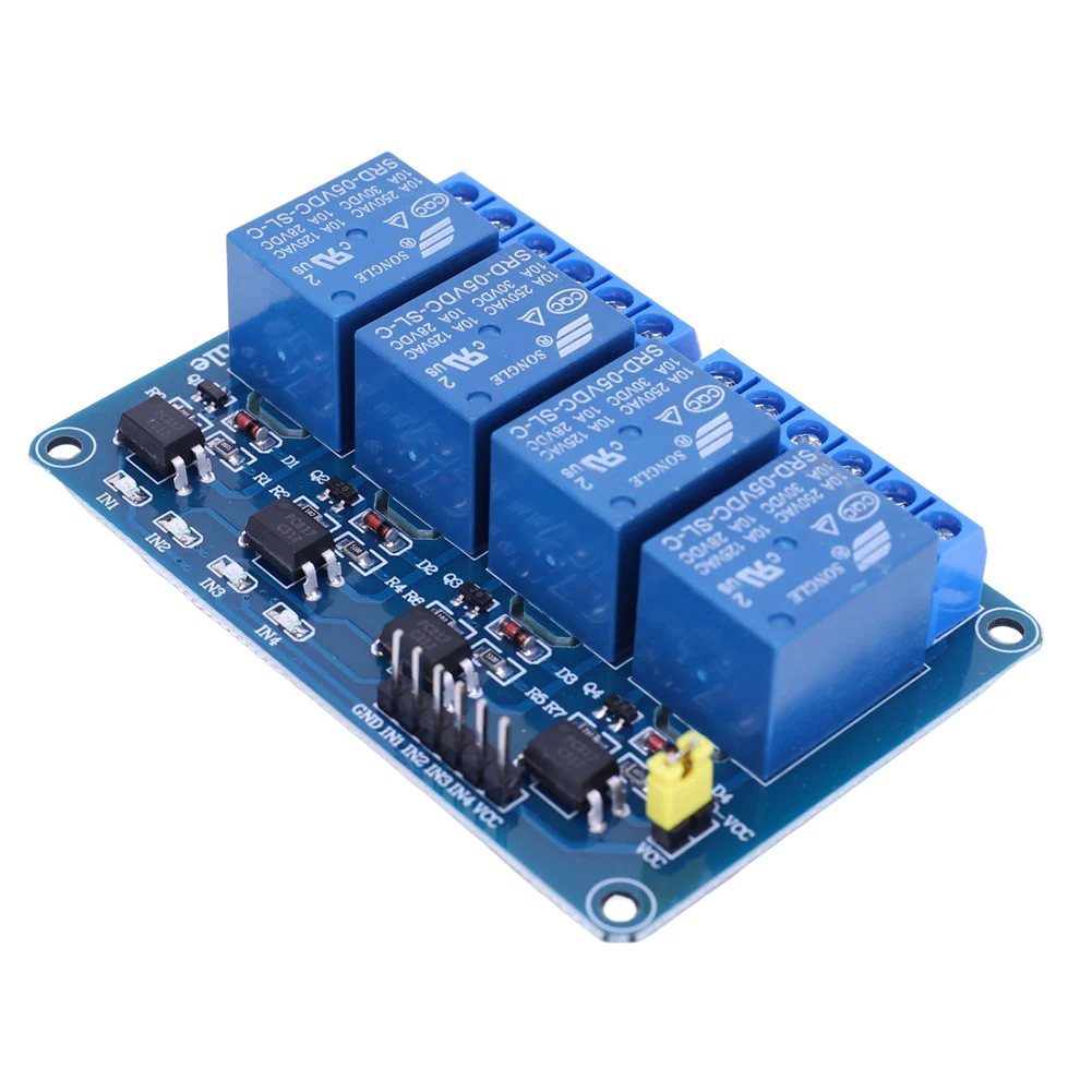 1-5PCS 4 Channel Relay Board AVR 51 PIC 5V 12V 4-Channel Relay Module with Optocoupler Relay 4 Way Relay Module for Arduino