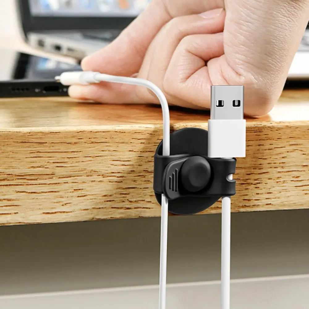 3Pcs 다기능 실리콘 케이블 타이 조절 가능한 후크 내구성 코드 정리함 가정 ..