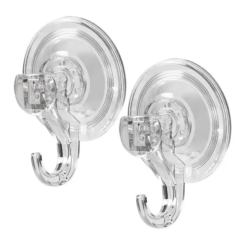 Vacuum suction cup hook glass kitchen appliance suction cup hook transparent and reusable heavy-duty bathroom hook 6