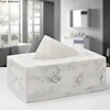 Rectangular Marble Texture Resin Facial Tissue Box Kitchen Office Car Napkin Holder Paper Towel Dispenser Container Home Decor 5